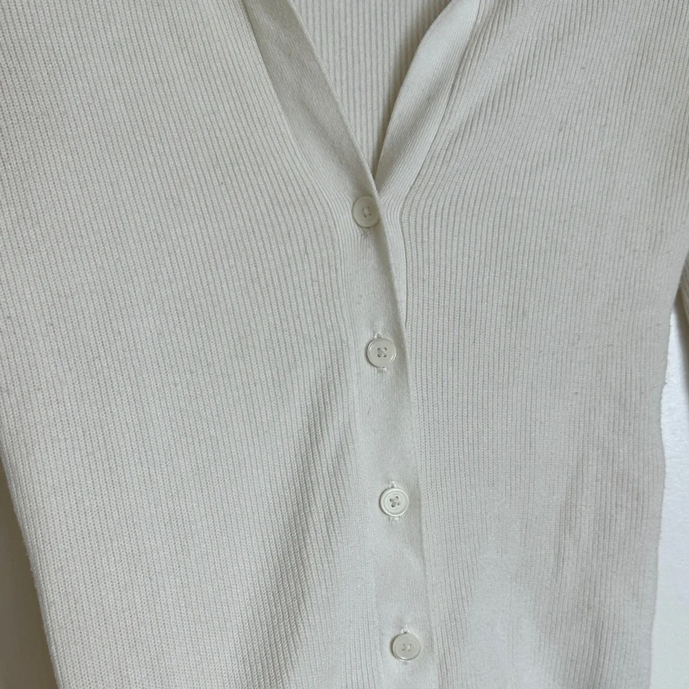 Wilfred Ivory Knit Collared Cardigan - Picture 6 of 8